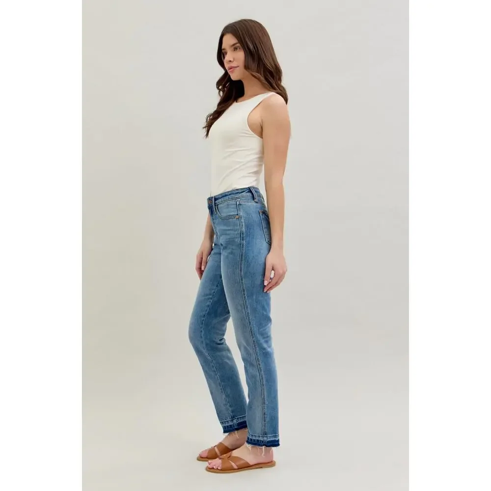 Classic High-Rise Straight Leg Jeans - Light Blue - Picture 3 of 13